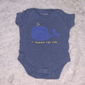 (3 for $10) F&F whale bodysuit 0-3 months 🐳